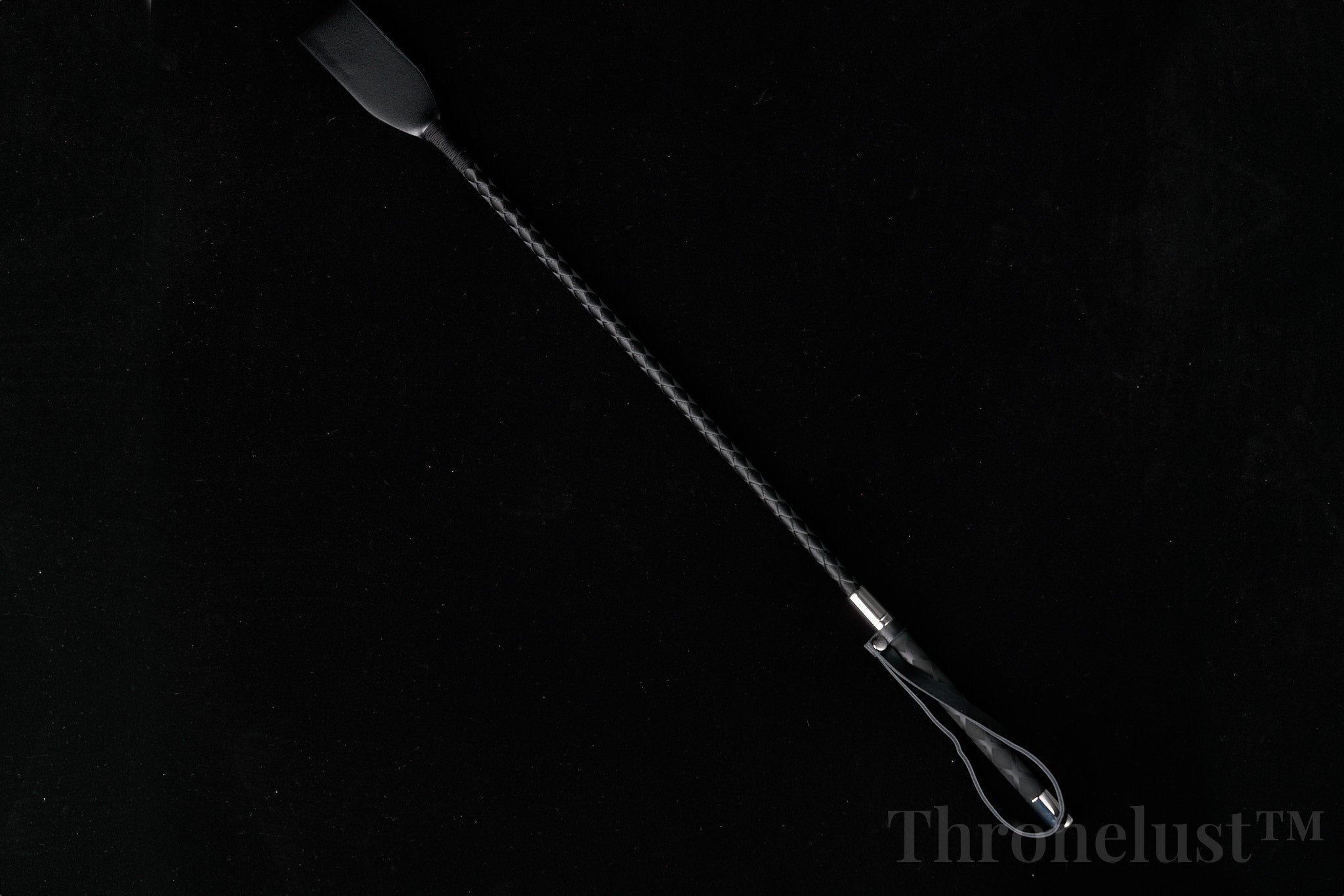 Genuine Leather Riding Crop – 60cm Silver Edition BDSM Impact Toy
