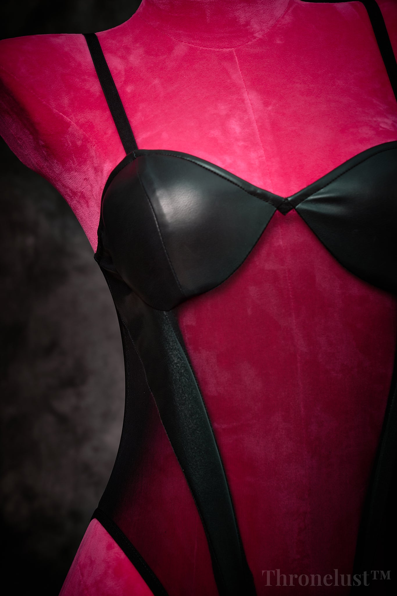 Black Mesh Leather Bodysuit Lingerie – Thronelust™
