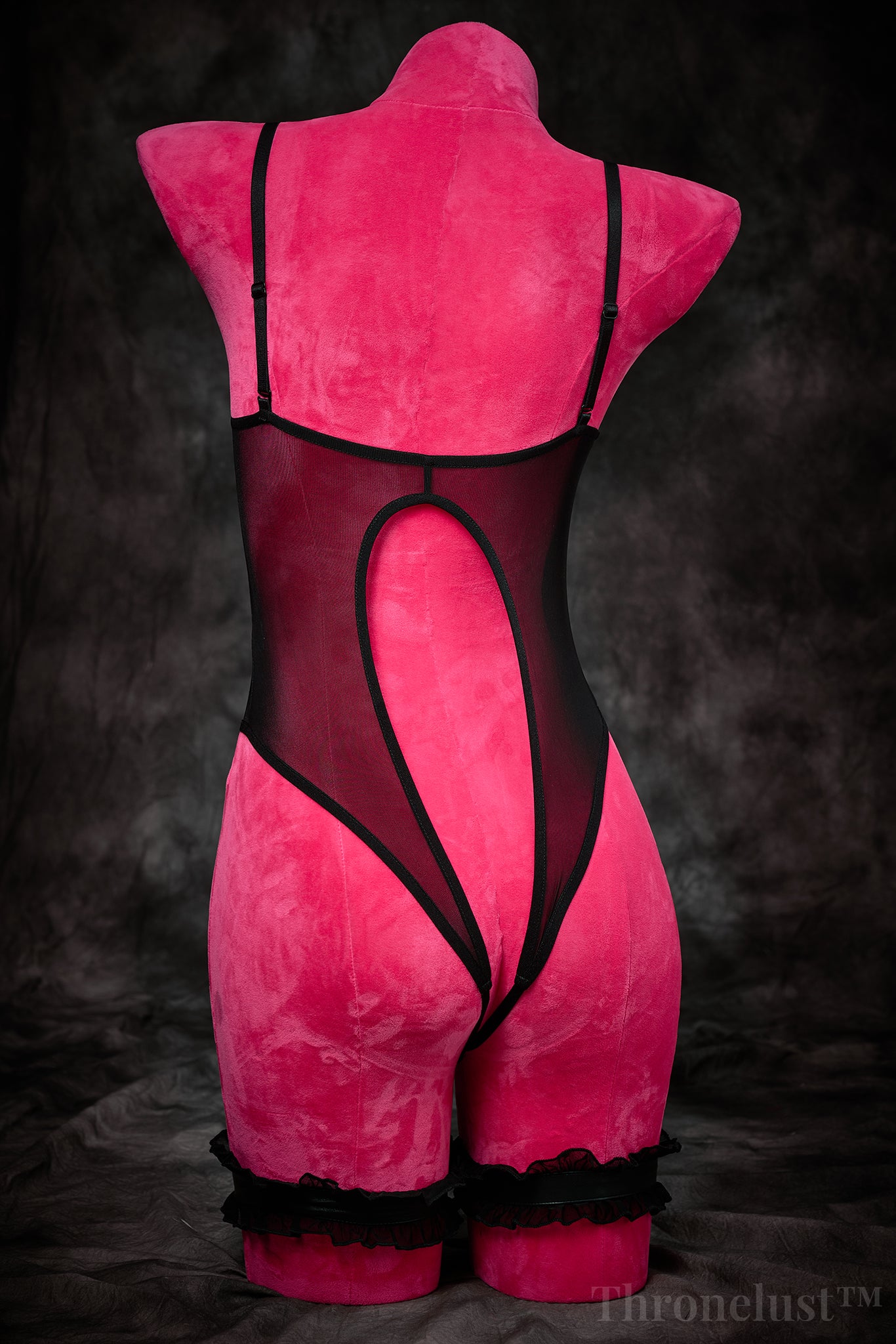Black Mesh Leather Bodysuit Lingerie – Thronelust™