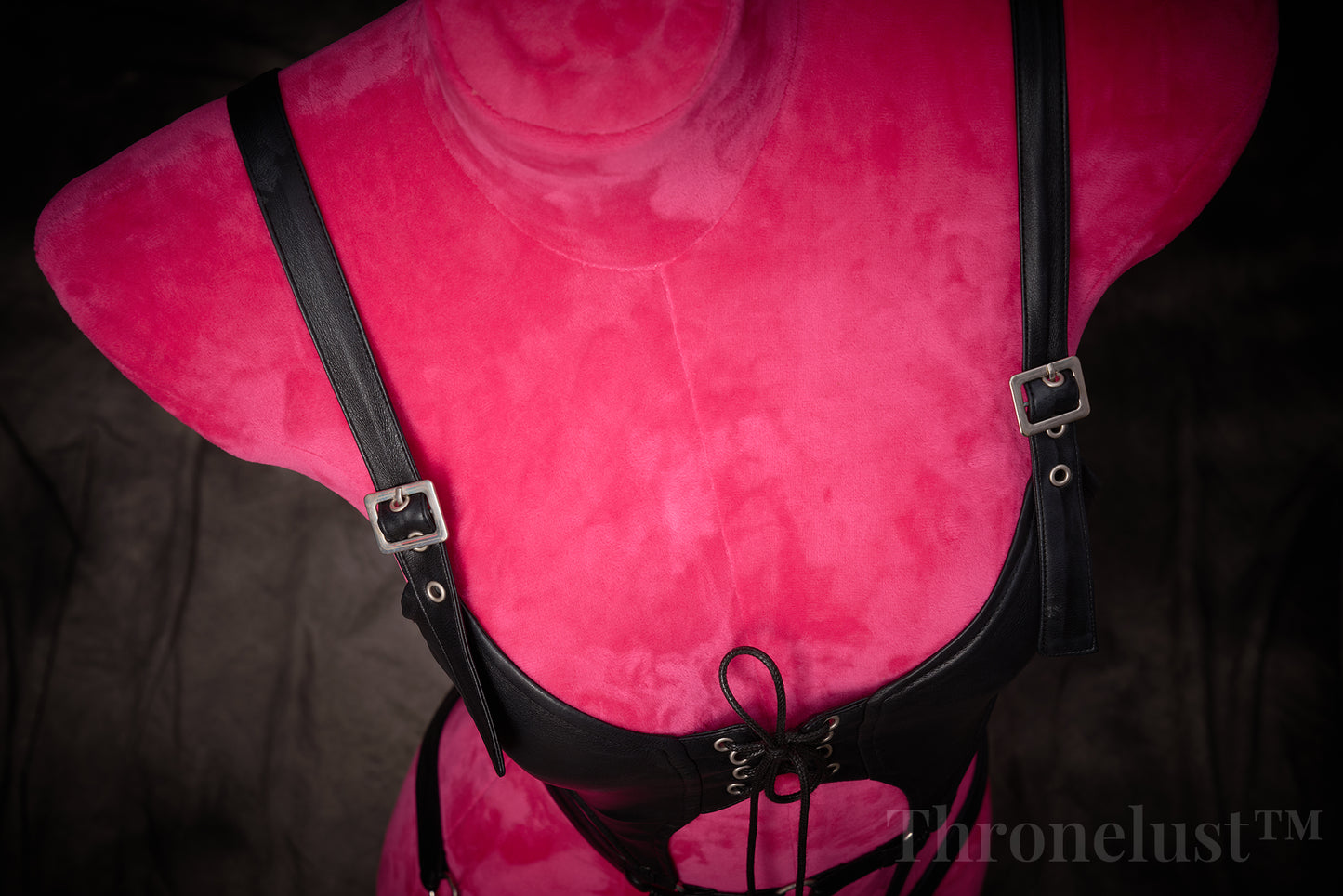 Black Leather Strappy Lingerie Set – Thronelust™