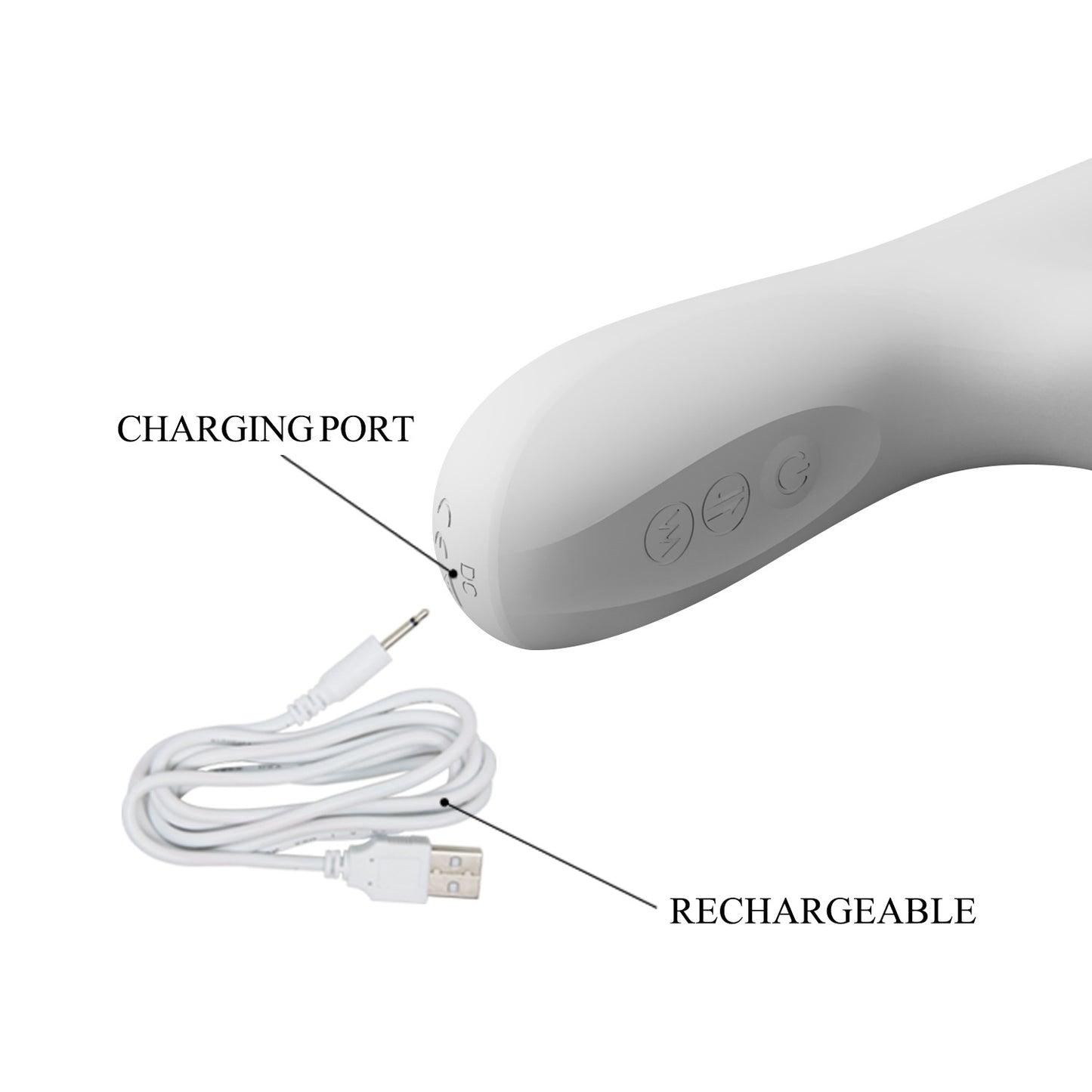 Dual Stimulation Rabbit Vibrator – Quiet Rechargeable Silicone Massager for Beginners by Thronelust