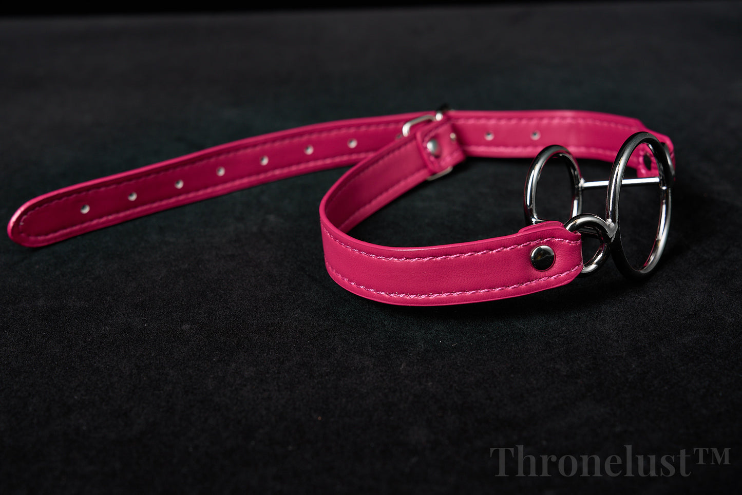 Adjustable Leather O-Ring Gag with Double Metal Rings – BDSM Mouth Restraint