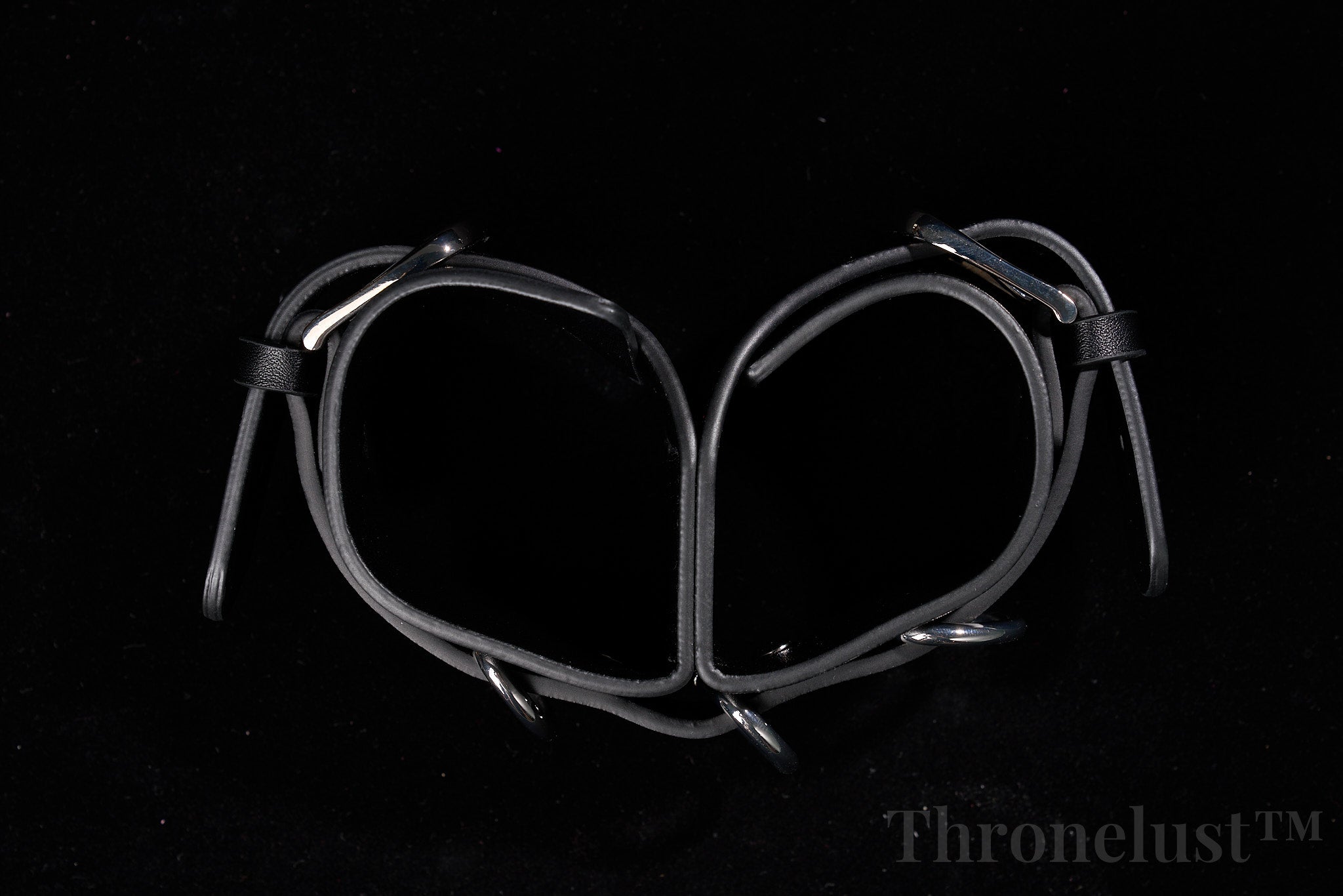Padded PU Leather Wrist Cuffs with D-Ring – Adjustable BDSM Restraints