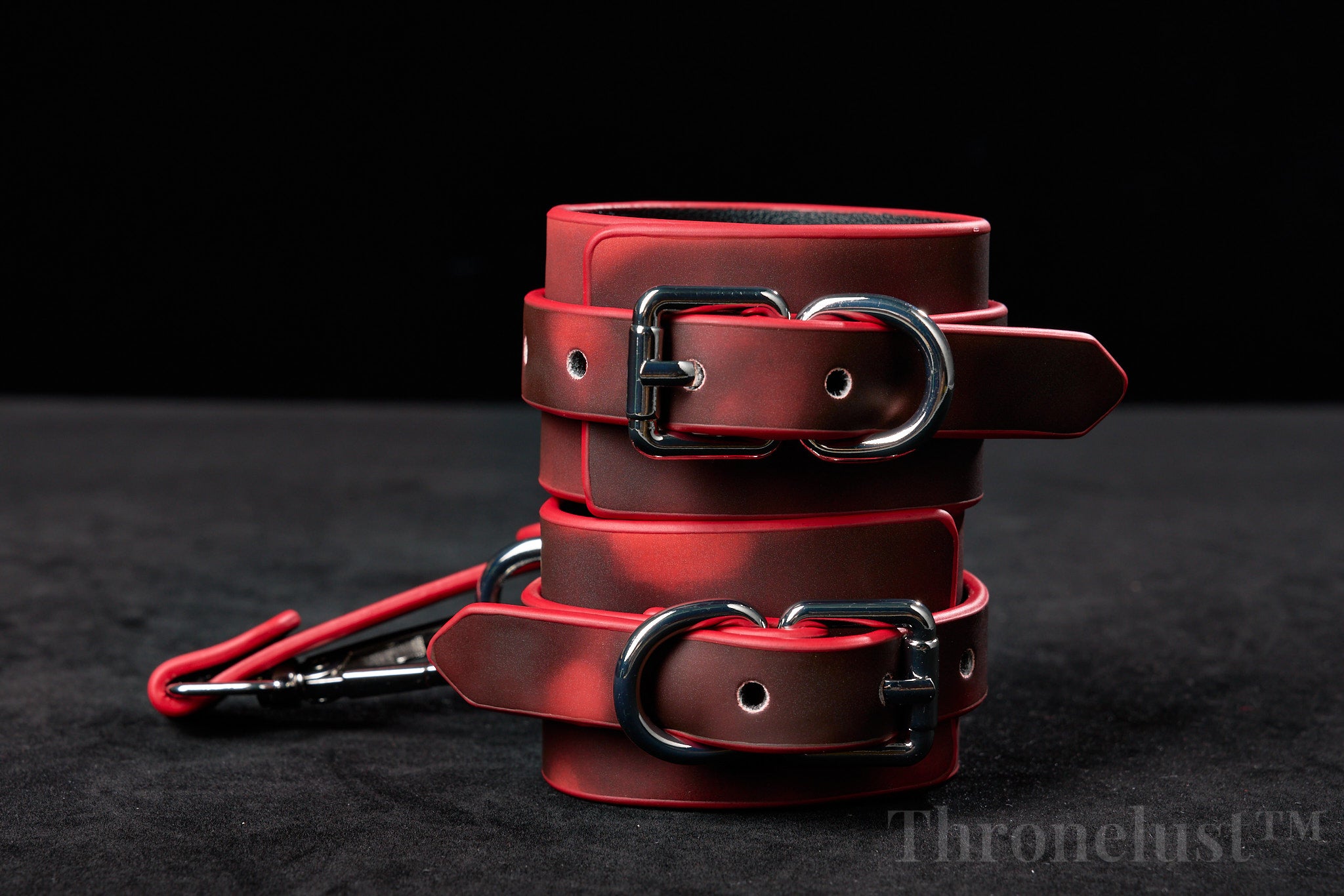 Color-Changing PU Leather Cuffs Set – Adjustable Wrist & Ankle Restraints | BDSM Gear