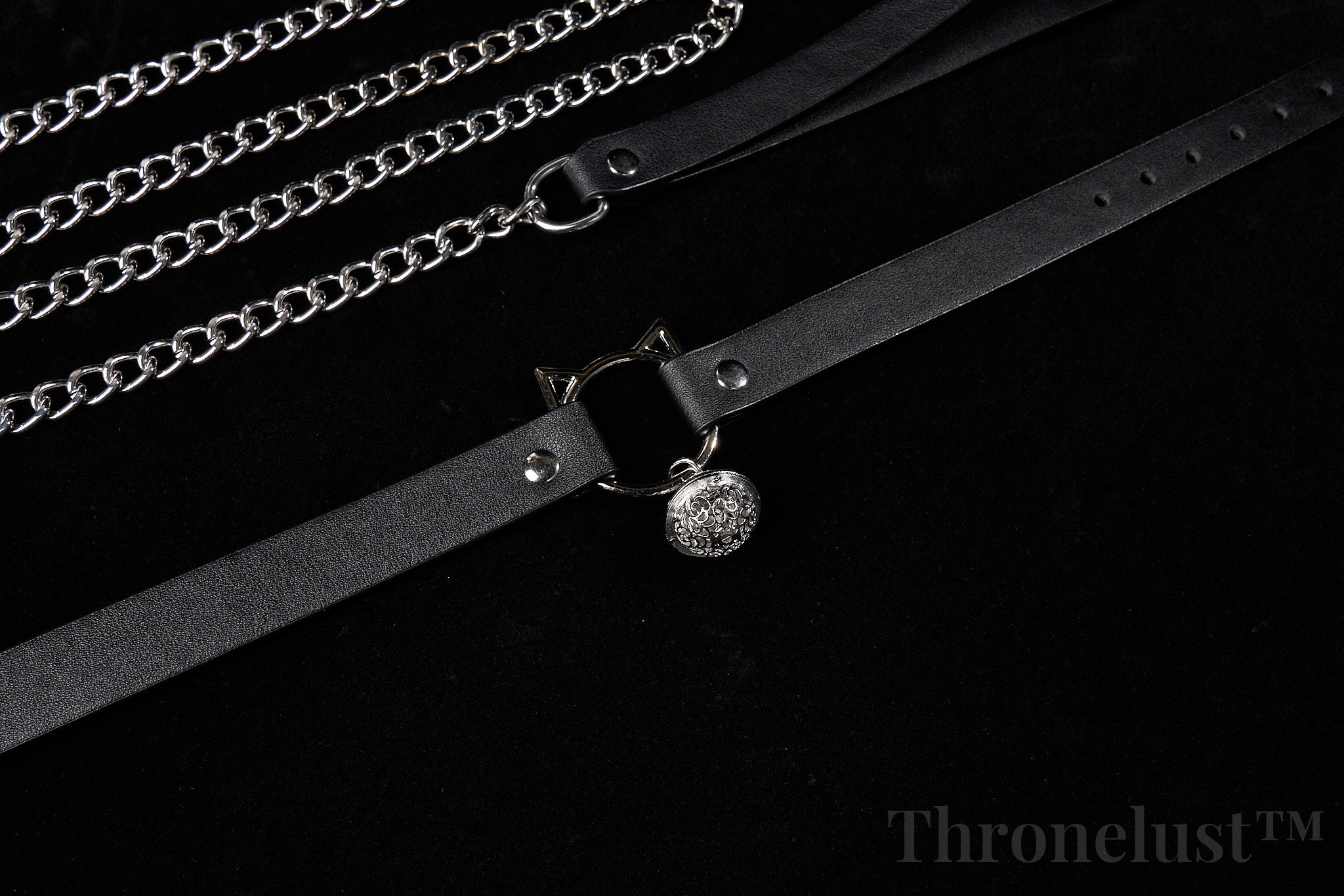 Adjustable PU Leather Collar with Detachable Leash – BDSM Restraint Accessory