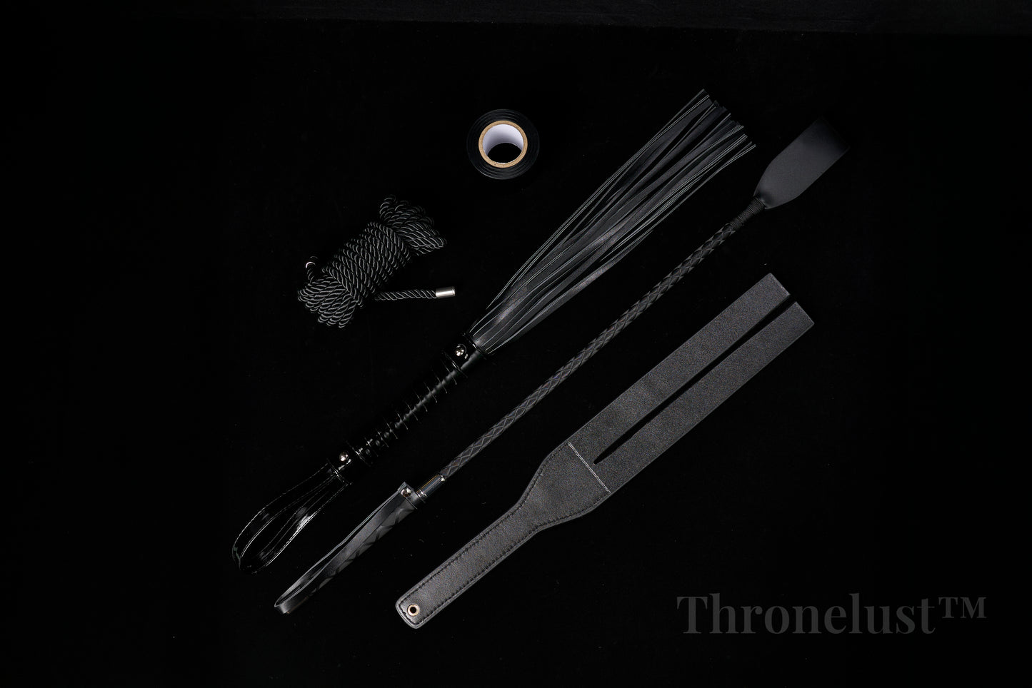 THRONELUST™ Impact Ritual Set — 5-Piece BDSM Bundle (Black)