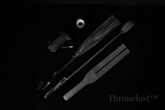 THRONELUST™ Impact Ritual Set — 5-Piece BDSM Bundle (Black)