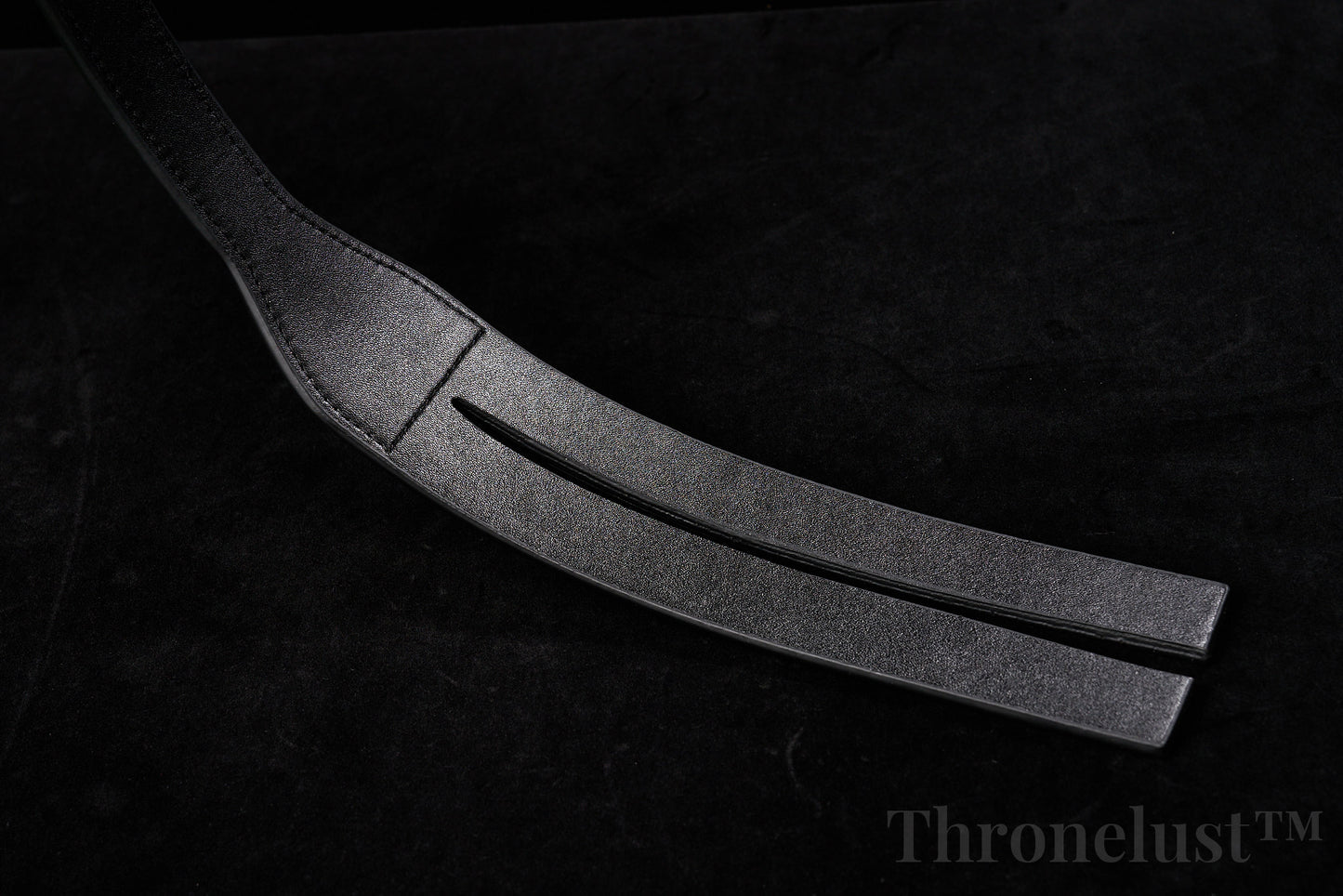 THRONELUST™ Genuine Leather Split Paddle — Luxury Impact Tool (Black)