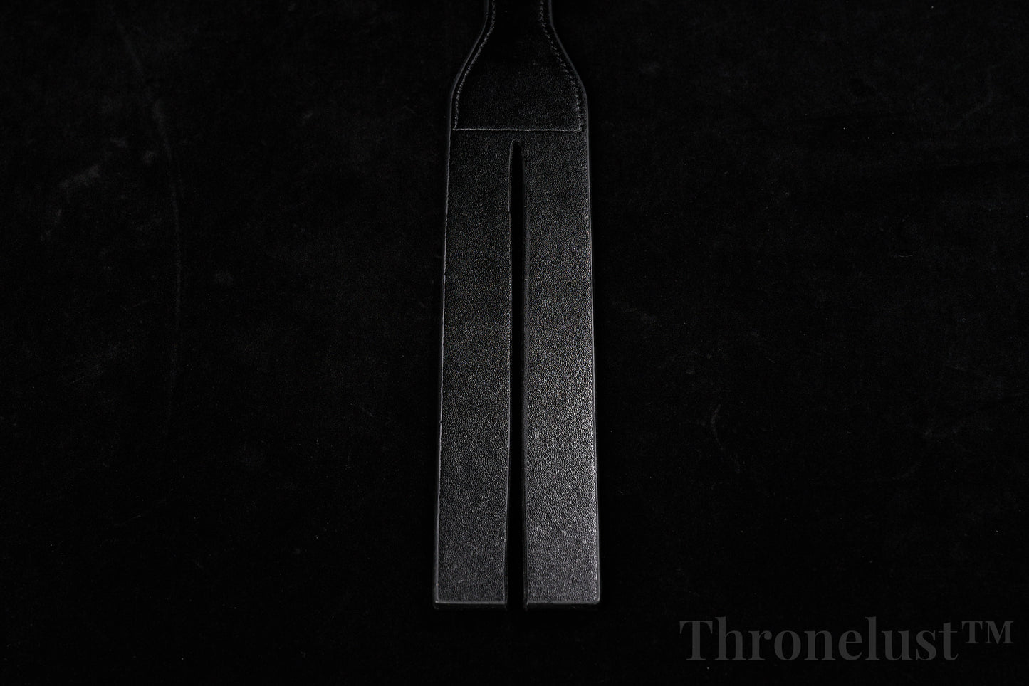 THRONELUST™ Genuine Leather Split Paddle — Luxury Impact Tool (Black)