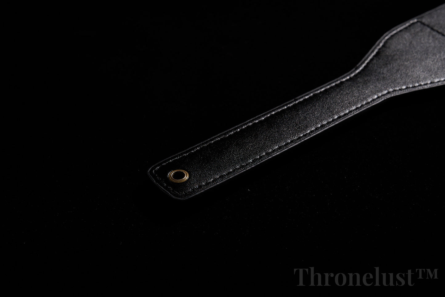THRONELUST™ Genuine Leather Split Paddle — Luxury Impact Tool (Black)