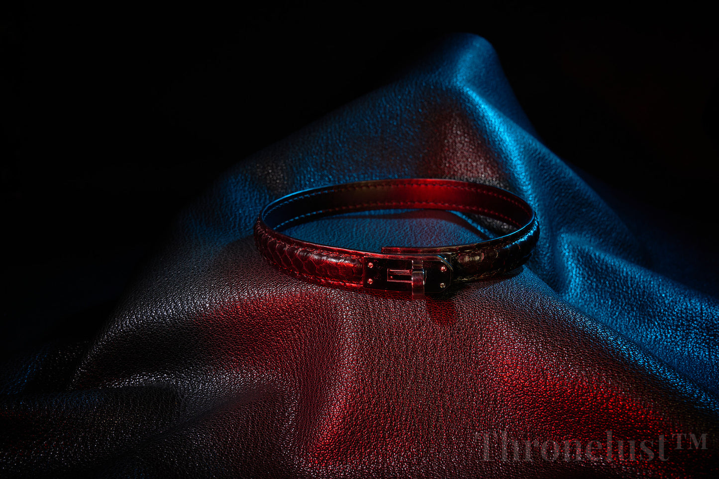 Thronelust Queen’s Atelier – Python Leather Collar (Custom Edition)