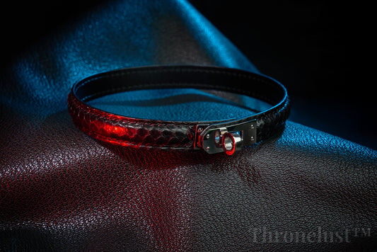 Thronelust Queen’s Atelier – Python Leather Collar (Custom Edition)