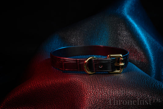Thronelust Queen’s Atelier – Crocodile Leather Collar (Classic Edition)