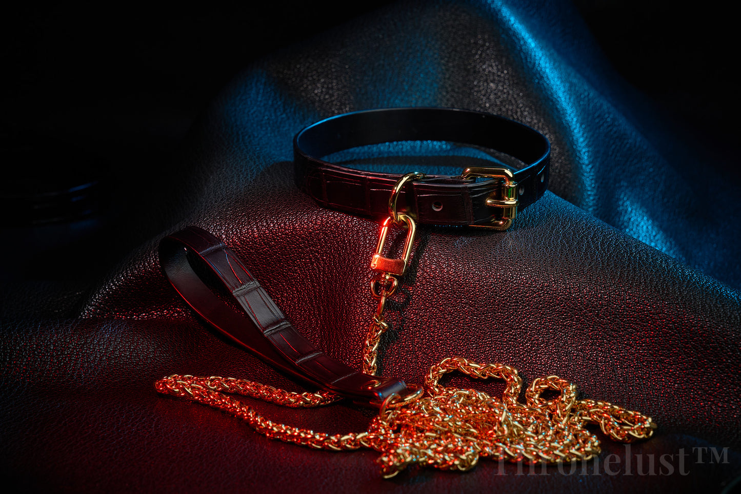 Thronelust Queen’s Atelier – Crocodile Leather Collar (Classic Edition)