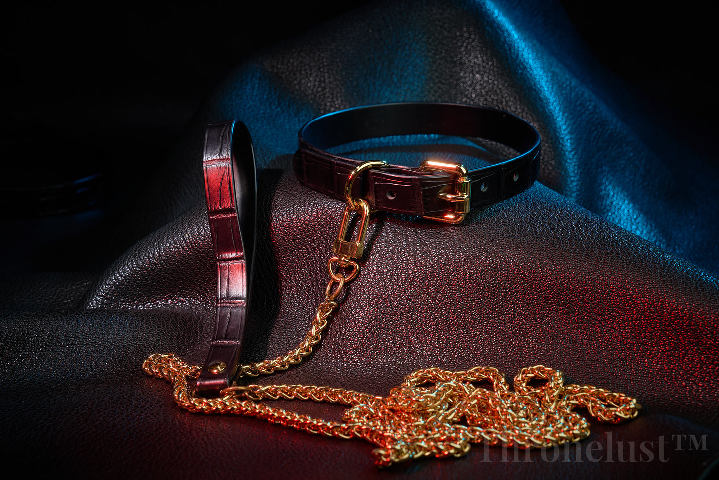 Thronelust Queen’s Atelier – Crocodile Leather Collar (Classic Edition)