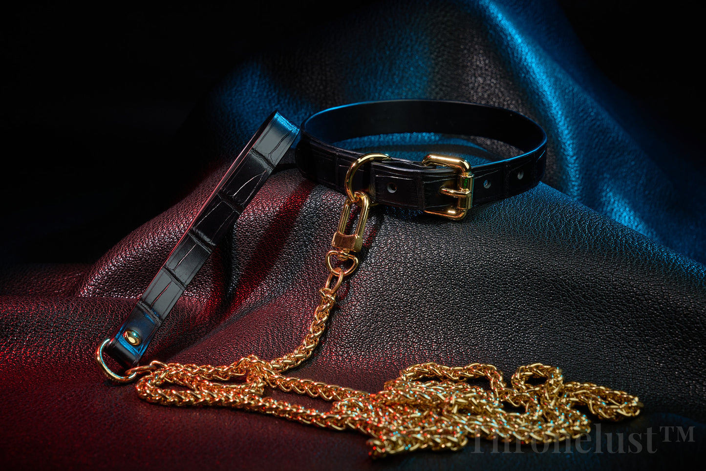 Thronelust Queen’s Atelier – Crocodile Leather Collar (Classic Edition)