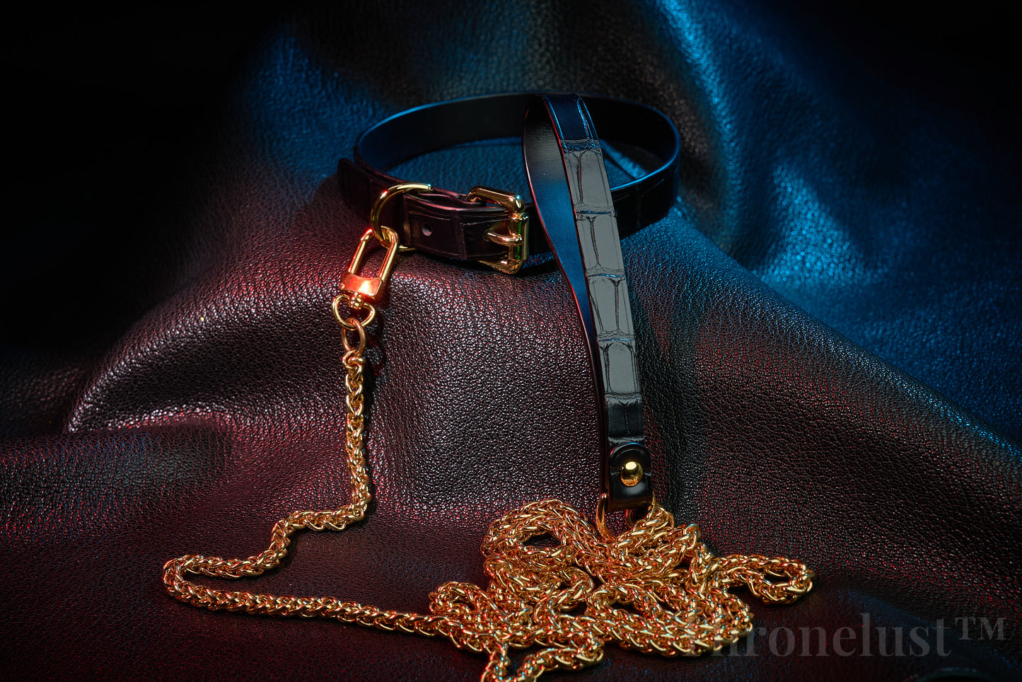 Thronelust Queen’s Atelier – Crocodile Leather Collar (Classic Edition)