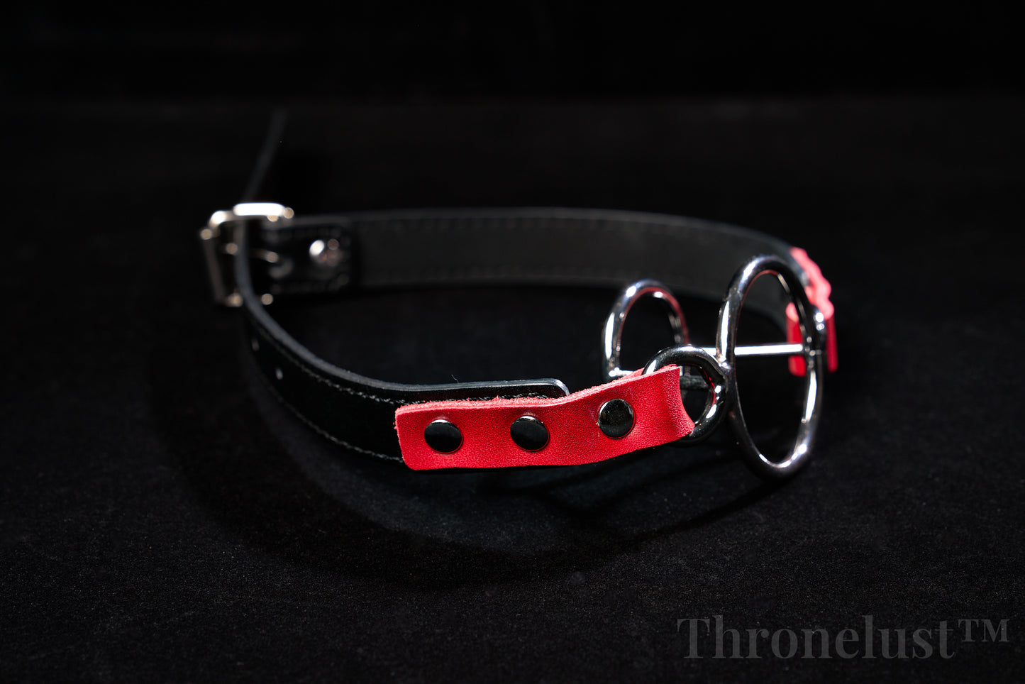O-Ring Gag – Black & Red Leather Restraint