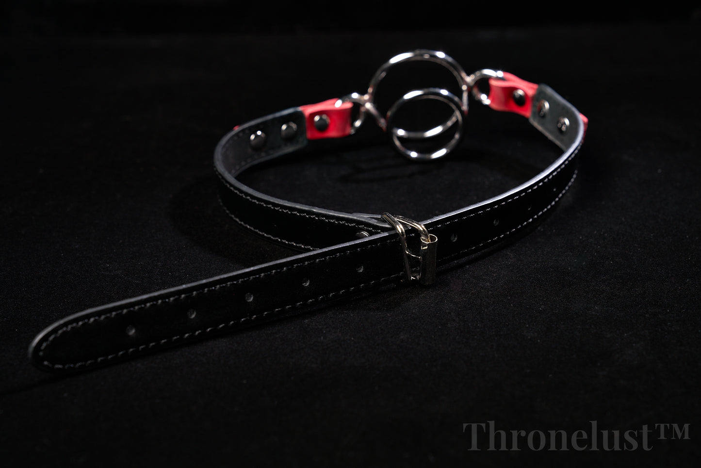O-Ring Gag – Black & Red Leather Restraint