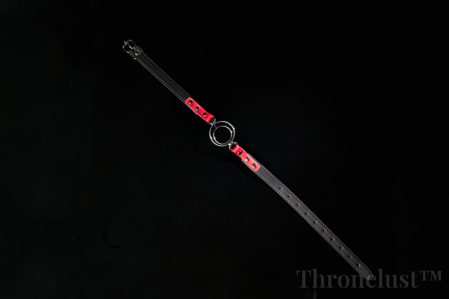 O-Ring Gag – Black & Red Leather Restraint