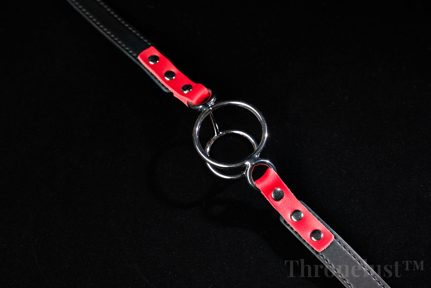O-Ring Gag – Black & Red Leather Restraint