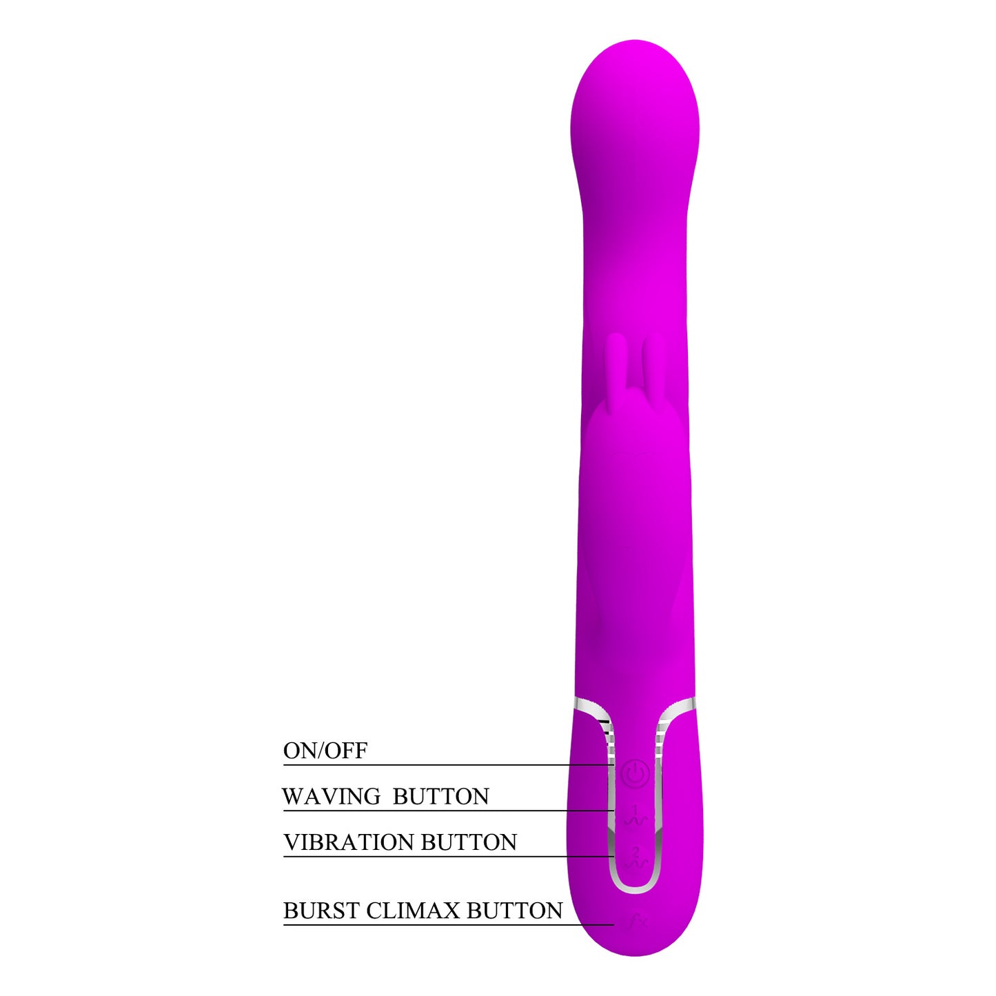 Textured Rabbit Vibrator – Dual Stimulation Rechargeable Silicone Massager by Thronelust