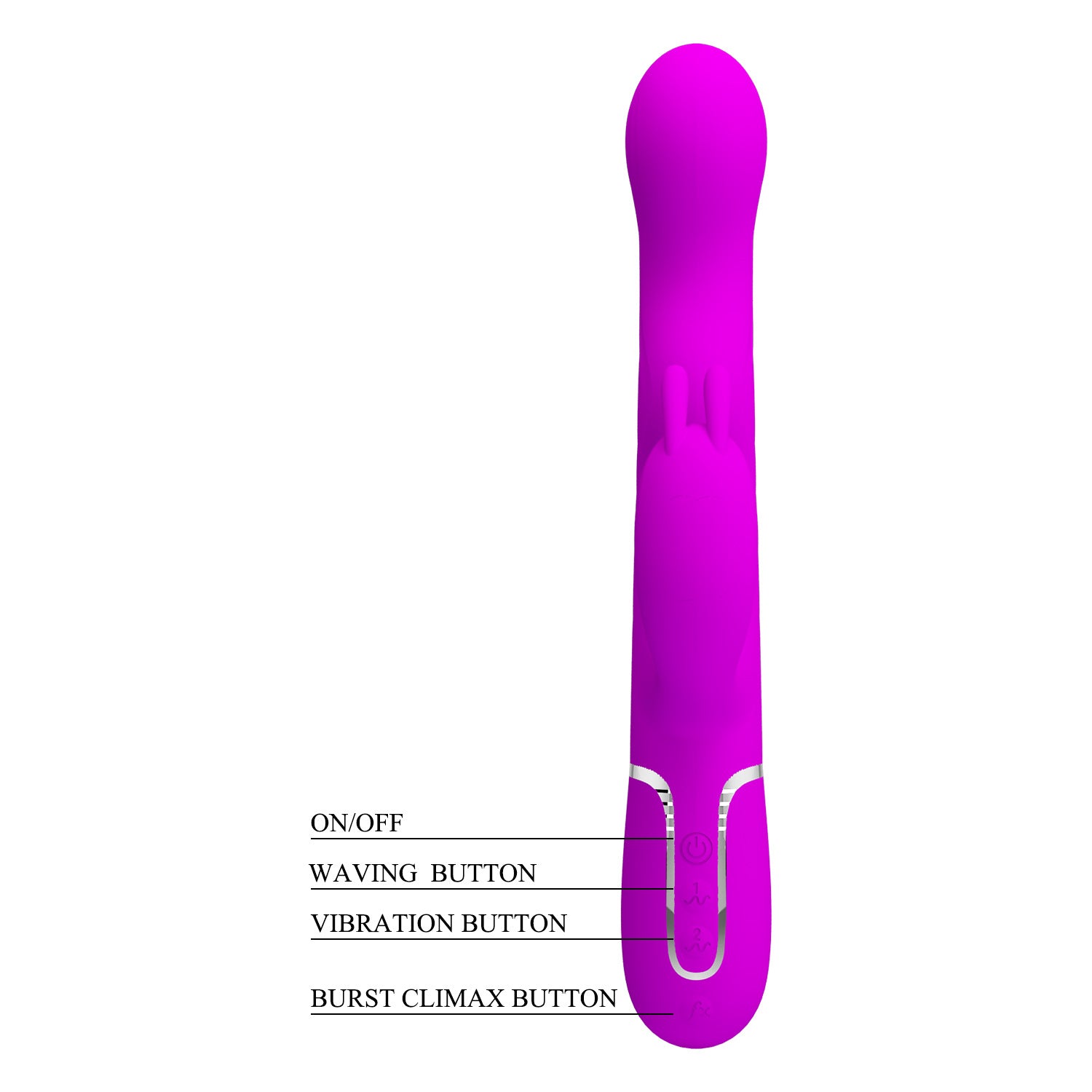 Textured Rabbit Vibrator – Dual Stimulation Rechargeable Silicone Massager by Thronelust