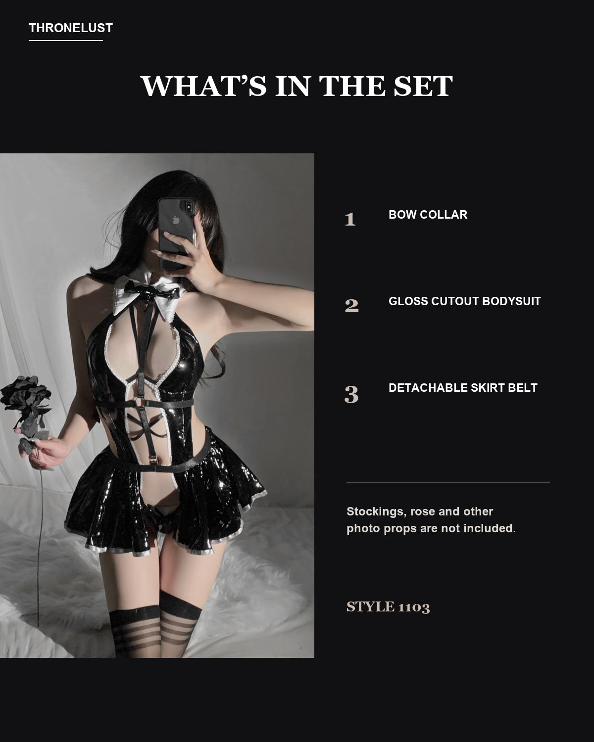 Noir Muse costume set contents