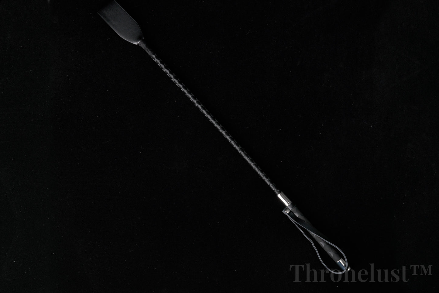 Genuine Leather Riding Crop – 60cm Silver Edition BDSM Impact Toy