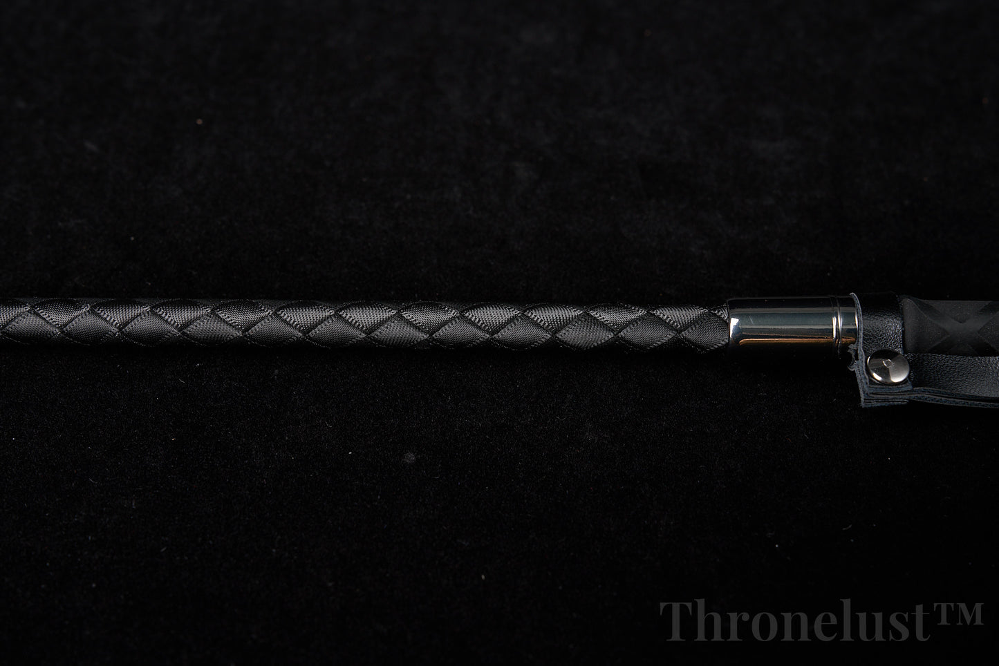 Genuine Leather Riding Crop – 60cm Silver Edition BDSM Impact Toy