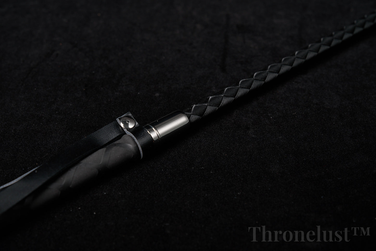 Genuine Leather Riding Crop – 60cm Silver Edition BDSM Impact Toy
