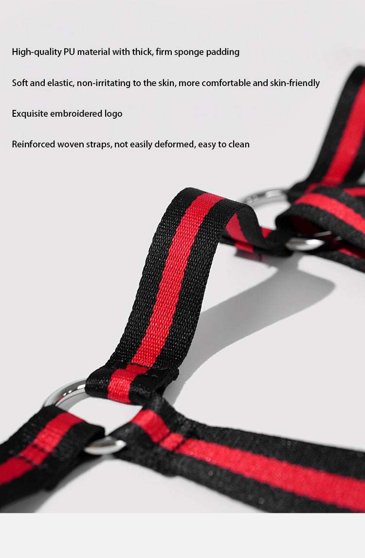 Bondage Harness Restraint Set with Handcuffs & Ankle Cuffs – Adjustable PU Leather Straps | BDSM Gear