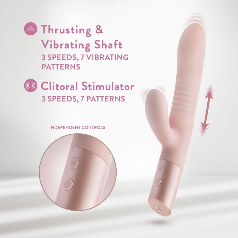 Dual Head Rabbit Vibrator – Magnetic Charging Stand Edition by Thronelust