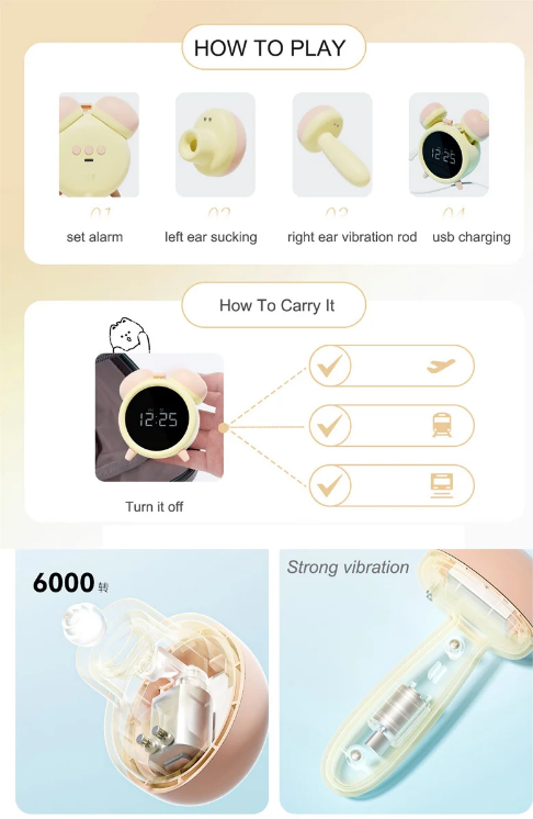Discreet Alarm Clock Massager – Remote Control & App Enabled by Thronelust
