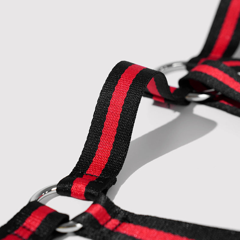 Bondage Harness Restraint Set with Handcuffs & Ankle Cuffs – Adjustable PU Leather Straps | BDSM Gear