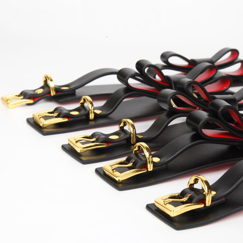 Luxury Bowknot Bondage Set – Leather Collar, Cuffs, Ankle Restraints, Leash & Eye Mask | BDSM Restraint Kit