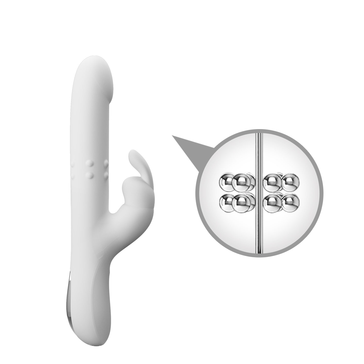 Dual Stimulation Rabbit Vibrator – Quiet Rechargeable Silicone Massager for Beginners by Thronelust