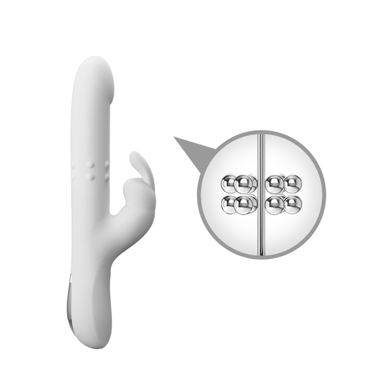 Dual Stimulation Rabbit Vibrator – Quiet Rechargeable Silicone Massager for Beginners by Thronelust