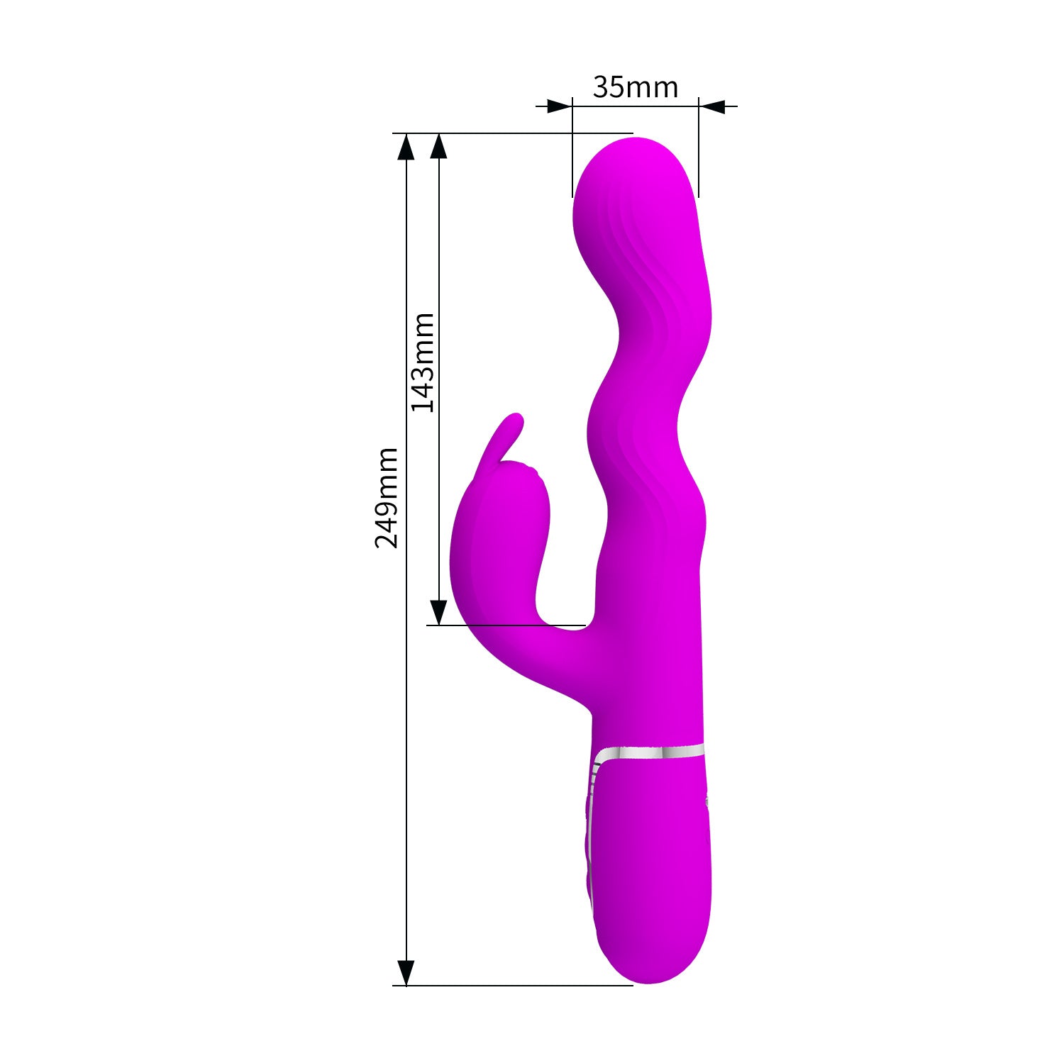 Textured Rabbit Vibrator – Dual Stimulation Rechargeable Silicone Massager by Thronelust