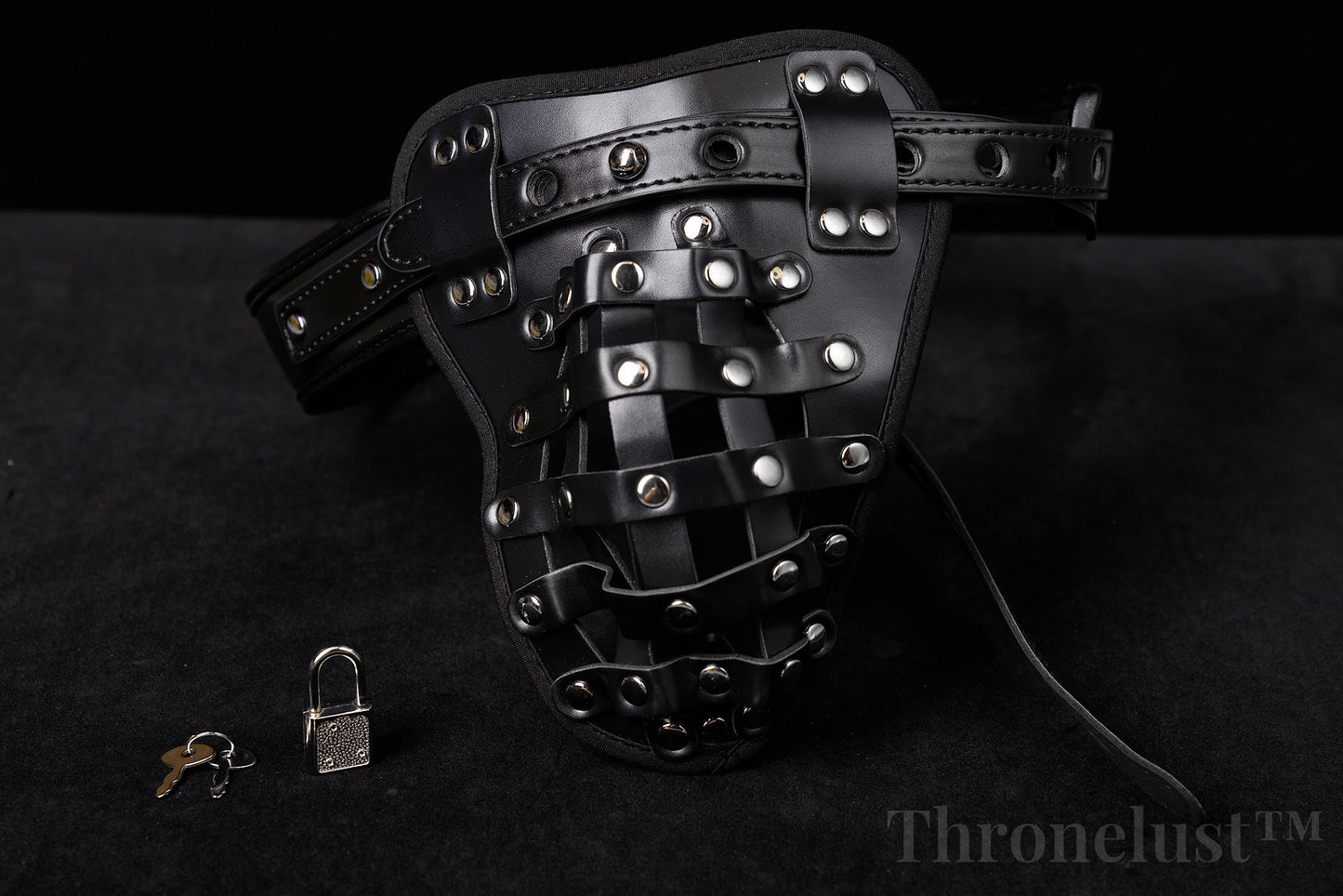 PU Leather Male Chastity Belt with Lock – Adjustable Fetish Restraint Gear | BDSM Play