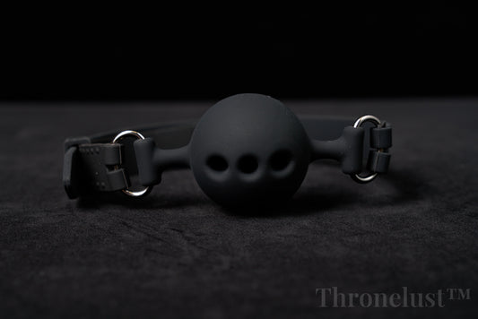 Breathable Silicone Ball Gag with Adjustable Strap – BDSM Restraint for Beginners & Couples