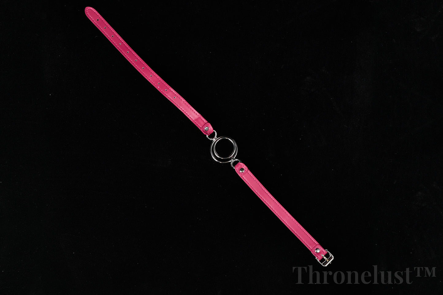 Adjustable Leather O-Ring Gag with Double Metal Rings – BDSM Mouth Restraint
