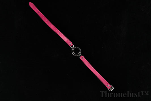 Adjustable Leather O-Ring Gag with Double Metal Rings – BDSM Mouth Restraint
