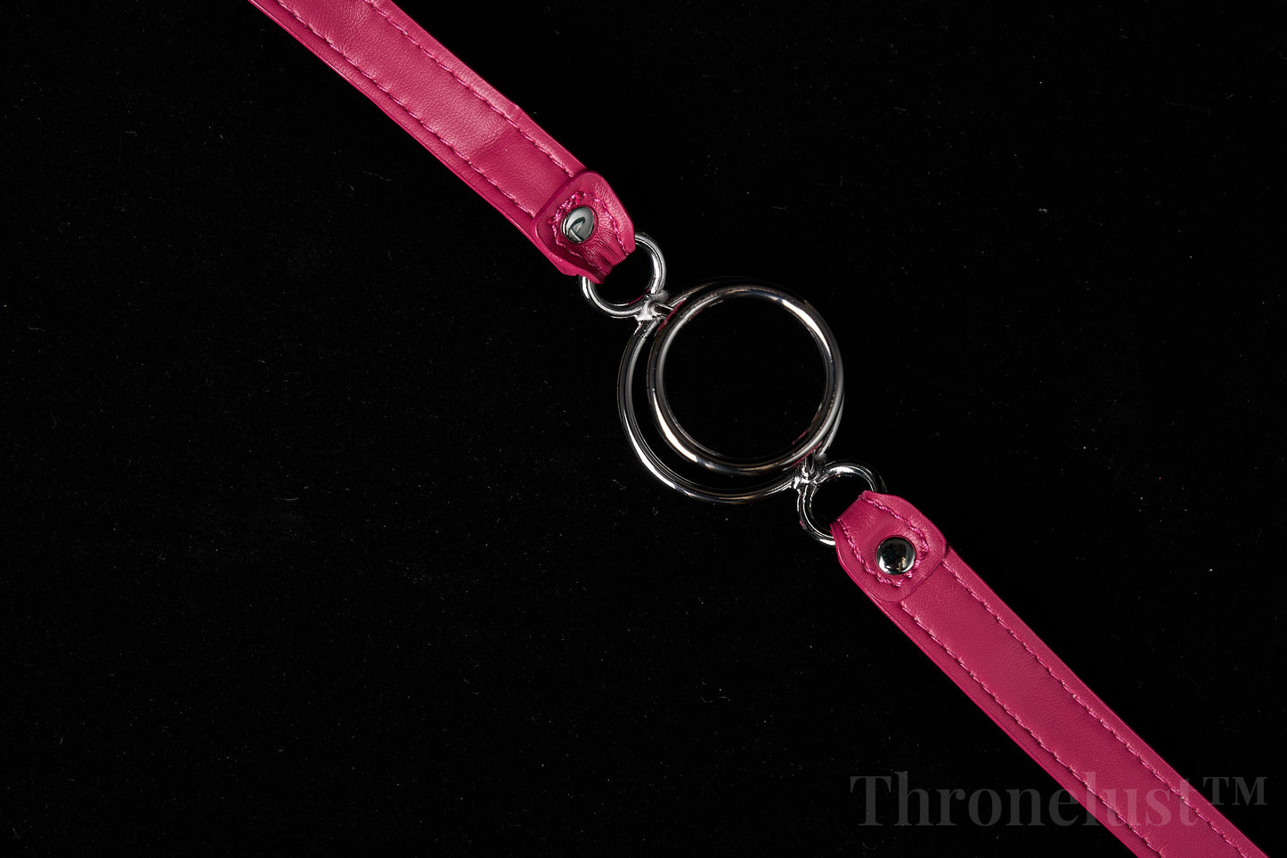 Adjustable Leather O-Ring Gag with Double Metal Rings – BDSM Mouth Restraint