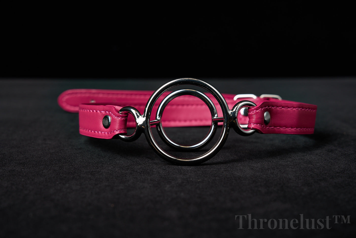 Adjustable Leather O-Ring Gag with Double Metal Rings – BDSM Mouth Restraint