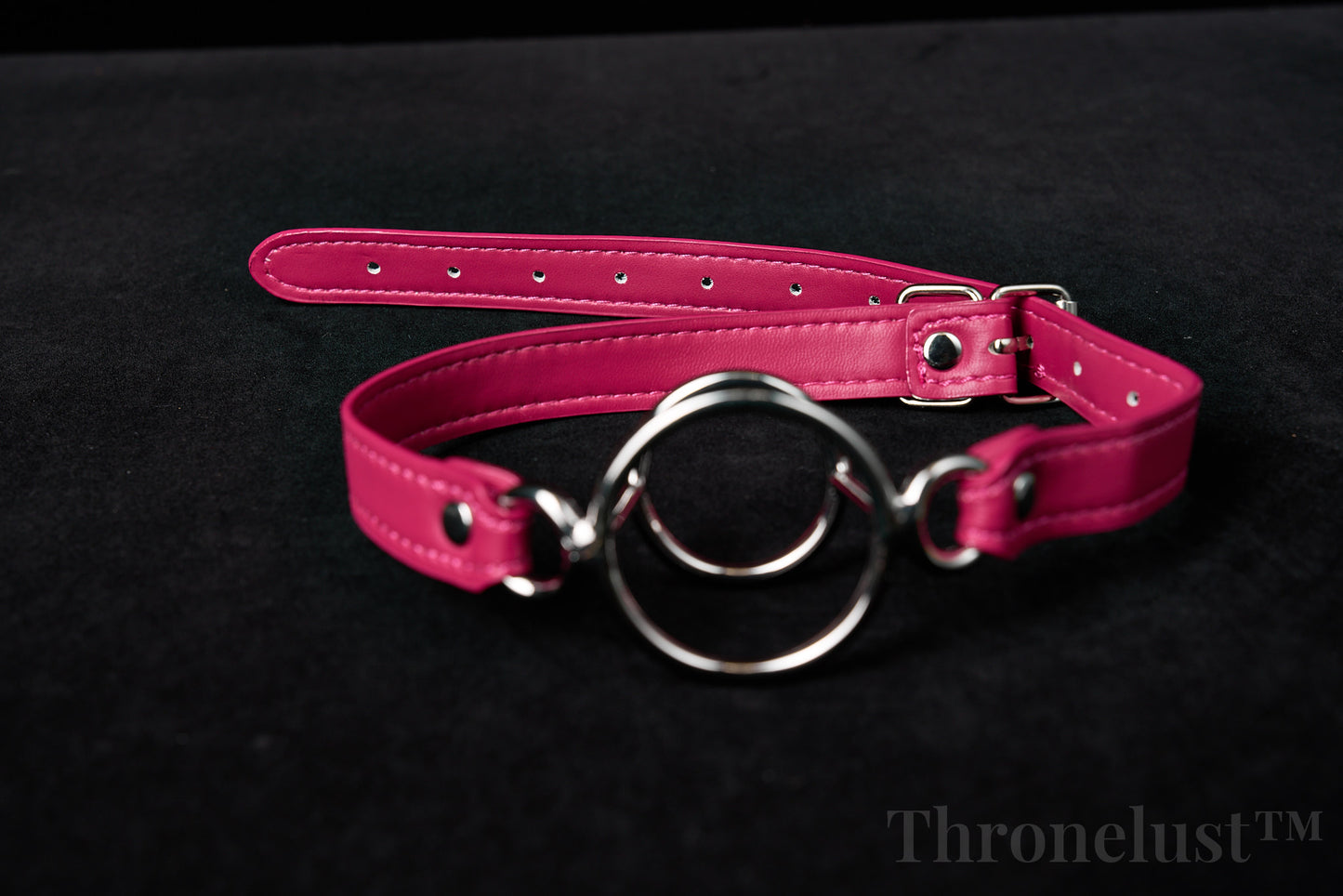 Adjustable Leather O-Ring Gag with Double Metal Rings – BDSM Mouth Restraint