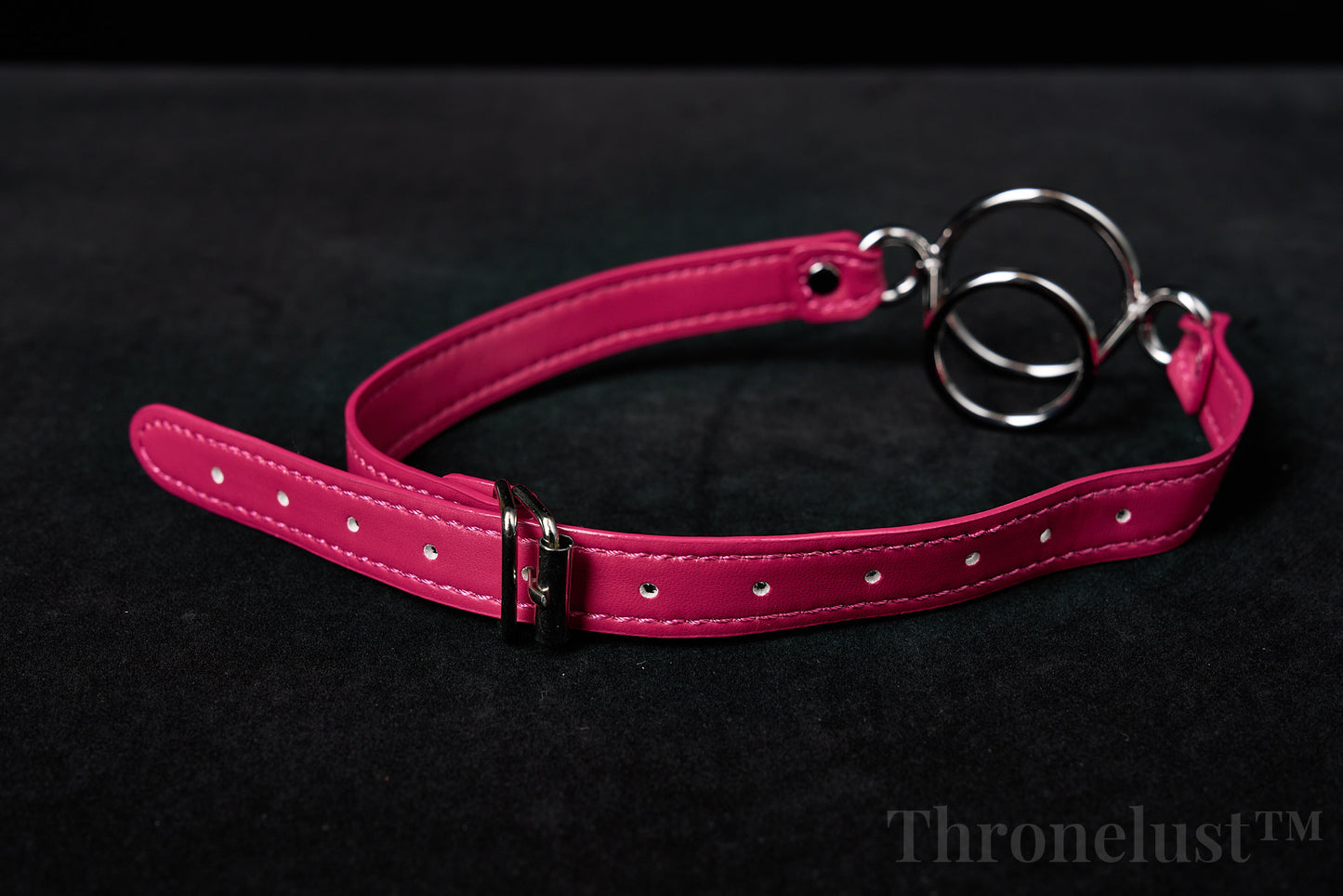 Adjustable Leather O-Ring Gag with Double Metal Rings – BDSM Mouth Restraint