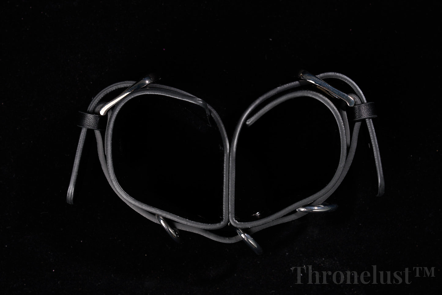 Padded PU Leather Wrist Cuffs with D-Ring – Adjustable BDSM Restraints