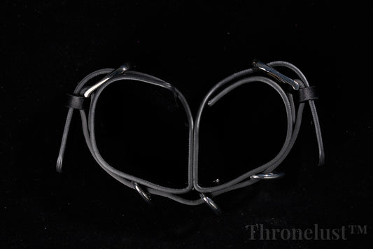Adjustable Padded Wrist Cuffs - PU Leather BDSM Restraints by Thronelust