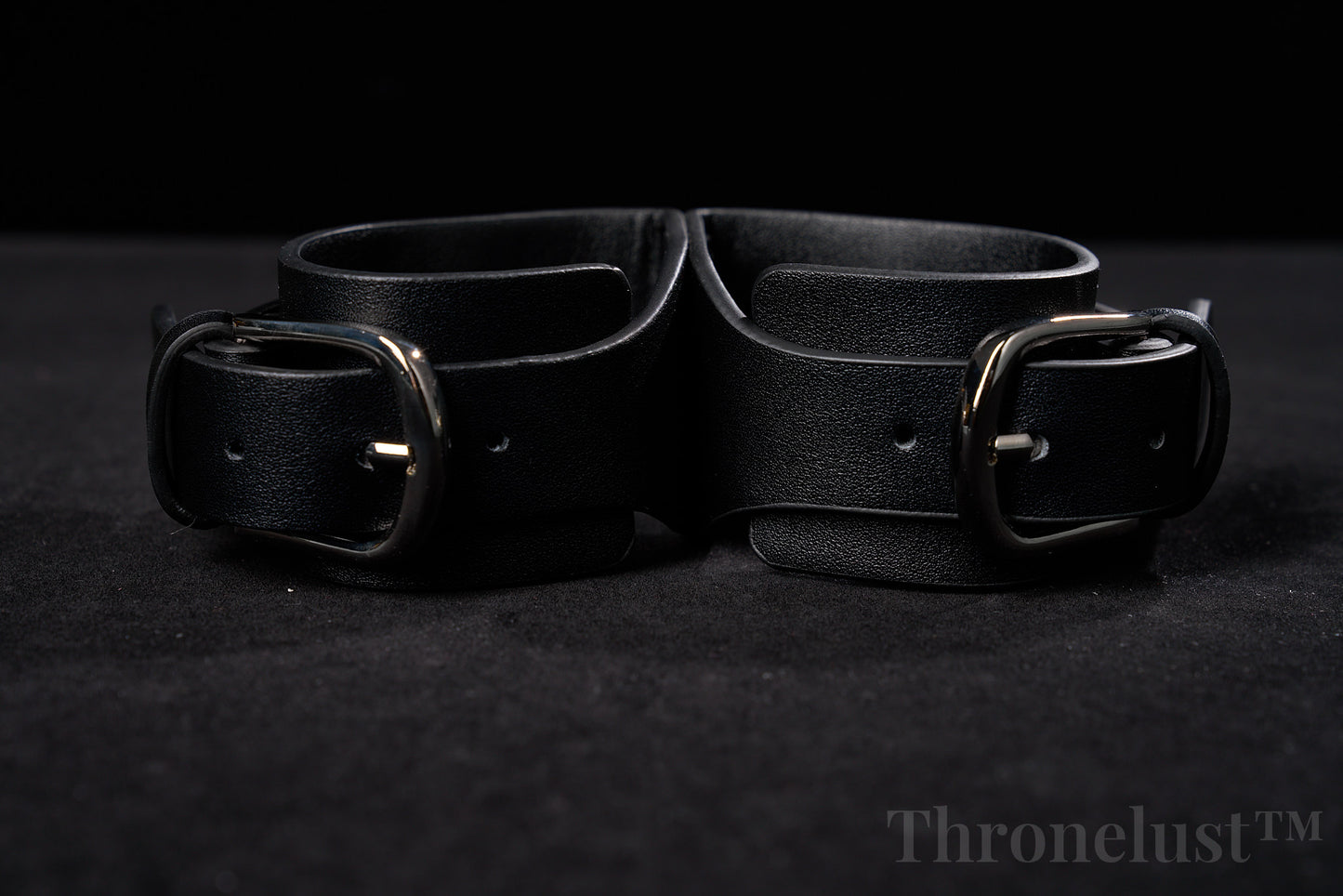 Padded PU Leather Wrist Cuffs with D-Ring – Adjustable BDSM Restraints